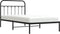 vidaXL - Bedframe - met - hoofdbord - metaal - zwart - 100x200 - cm
