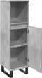 vidaXL - Badkamerkast - 30x30x100 - cm - bewerkt - hout - betongrijs