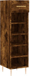vidaXL - Schoenenkast - 30x35x105 - cm - bewerkt - hout - gerookt - eikenkleurig