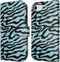 iMoshion Hoesje Geschikt voor iPhone SE (2022) / SE (2020) / 8 / 7 / 6s / 6 Hoesje Met Pasjeshouder - iMoshion Design Bookcase smartphone - Meerkleurig / Black Blue Stripes
