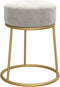 vidaXL - Hocker - rond - fluweel - lichtgrijs