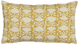 Kussen Katoen Beige Mosterd 50 x 30 cm