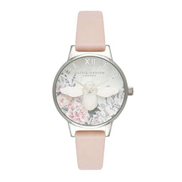 Olivia Burton OB16GH09 - Polshorloge - Ø 30 mm - Zilverkleurig/Roze