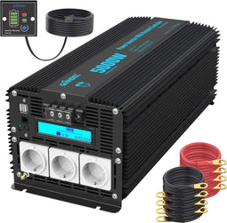 Giandel - 5000W Omvormer 12V naar 220V/230V - LCD Display & Stille Ventilator