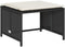 vidaXL - 5-delige - Tuinbankstel - met - kussens - stapelbaar - poly - rattan - zwart