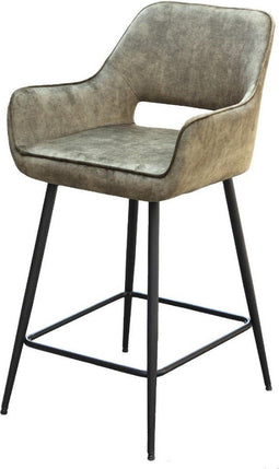 Ptmd Barstoel Fal Low Velvet - Groen