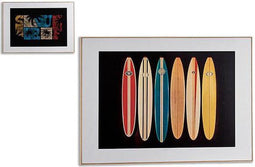 Canvas Surf Zwart Hout MDF Canvas (3 x 81,5 x 121 cm)