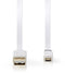 Nedis CCBW60500WT10 - USB A naar USB 2.0 micro kabel - 100 cm - Wit