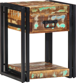 vidaXL - Nachtkastje - 40x35x50 - cm - Massief - Hout - Gerecycled