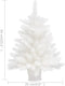 vidaXL - Kunstkerstboom - met - verlichting - en - kerstballen - 65 - cm - wit