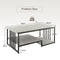 Coast Salontafel - 2-Laags - Marmerlook - 110 x 60 x 45 cm - Grijs / Zwart