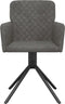 vidaXL - Eetkamerstoelen - draaibaar - 2 - st - fluweel - donkergrijs