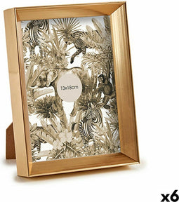 Gift Decor Fotolijsten 15,2 X 20,2 X 3,5 Cm Gouden Plastic Glas (6 Stuks)