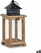 Gift Decor Lykta Bruin Zwart Hout Metaal 13 X 29 X 13 Cm (6 Stuks)