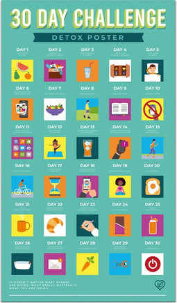 Gift Republic 30 Dagen Uitdaging Poster Fitness Detox