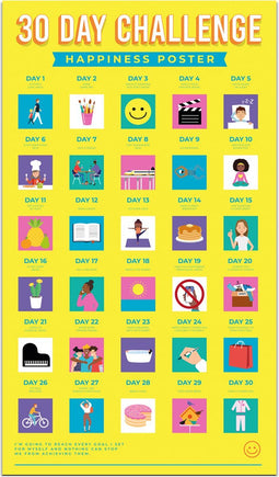 Gift Republic 30 Dagen Uitdaging Poster Geluk