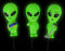 Gift Republic Bloempot Decoratie - Aliens (set van 4)