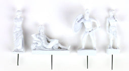 Gift Republic Bloempot Decoratie - Klassieke Standbeelden (set van 4)