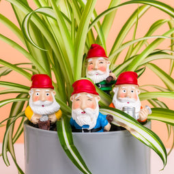 Gift Republic Bloempot Decoratie - Mini Tuinkabouters (set van 4)