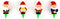Gift Republic Bloempot Decoratie - Ondeugende Kabouters (set van 4)