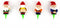 Gift Republic Bloempot Decoratie - Ondeugende Kabouters (set van 4)