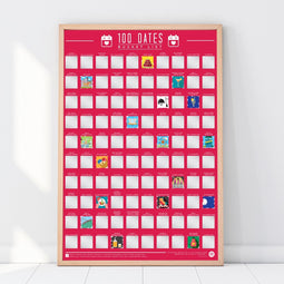 Gift Republic Bucketlist Scratch Poster - 100 Dates to Go On