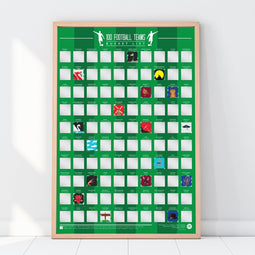 Gift Republic Bucketlist Scratch Poster - 100 Engelse Voetbal Teams