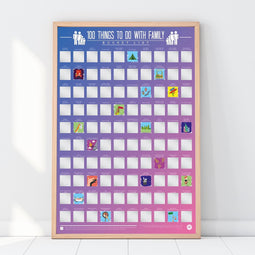 Gift Republic Bucketlist Scratch Poster - 100 familie activiteiten