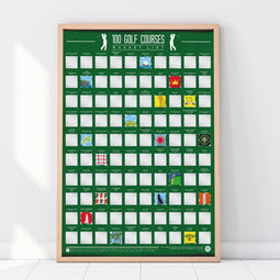 Gift Republic Bucketlist Scratch Poster - 100 Golfbanen