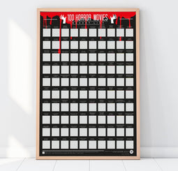 Gift Republic Bucketlist Scratch Poster - 100 Horror Films