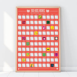 Gift Republic Bucketlist Scratch Poster - 100 Kinder Boeken