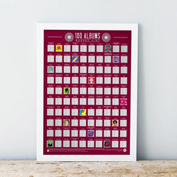 Gift Republic Bucketlist Scratch Poster - 100 Muziek Albums
