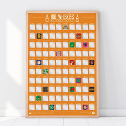 Gift Republic Bucketlist Scratch Poster - 100 Whiskies