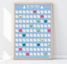 Gift Republic Bucketlist Scratch Poster - 100 Yoga Posities
