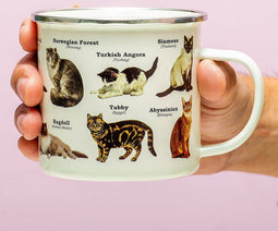 Gift Republic Emaille Dierenmok - Katten
