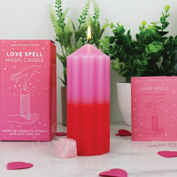 Gift Republic Liefdes Kaars met Rozenkwarts kristal