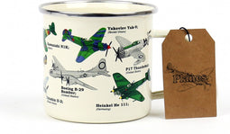 Gift Republic Vliegtuig Emaille Mok