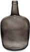 Giftdecor - Bloemenvaas - fles - glas - grijs transparant - 22 x 39 cm