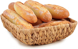 Giftdecor Opbergmandje/Broodmandje - gevlochten riet - naturel kleur - 26 x 26 x 8 cm - serveermandje