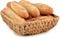 Giftdecor Opbergmandje/Broodmandje - gevlochten riet - naturel kleur - 26 x 26 x 8 cm - serveermandje