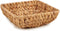 Giftdecor Opbergmandje/Broodmandje - gevlochten riet - naturel kleur - 26 x 26 x 8 cm - serveermandje