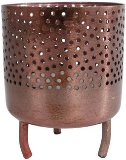Gifts Amsterdam Metalen Theelichthouder Luca 10x8 cm Koper