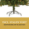 Giftsome Kunstkerstboom 180 cm met Verlichting - Kerstboom Kunststof met LED en Metalen Voet - Kerstdecoratie Kerstlicht - Boom met Lichtjes