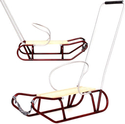 Slee met rugleuning - bordeauxrood - 111x35x90 cm - max 70 kg