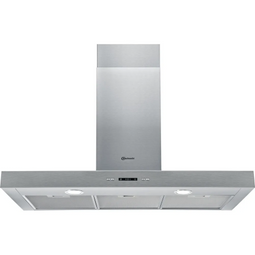 Bauknecht RBHBS 83 LL IX - Wandafzuigkap 90cm - 735 m³/h - Roestvrij staal en glas