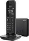 Gigaset Design Hello CL394 draadloze DECT huistelefoon, losse basis en groot grafisch display - zwart