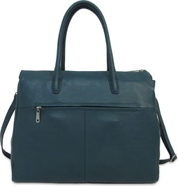 Gigi Fratelli Dames Leren Schoudertas iPad Romance Business ROM8005 Teal Groenblauw