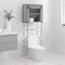vidaXL - Toiletrek - 2-laags - 56x30x170 - cm - ijzer - grijs