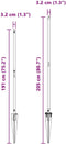 vidaXL - Fencepalen - met - Spike - 13 - stuks - Ø32 - mm - 160 - cm - Gegalvaniseerd - Staal