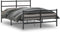 vidaXL - Bedframe - met - hoofd- - en - voeteneinde metaal - zwart - 140x200 - cm